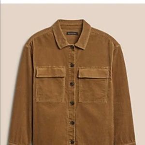 Banana republic corduroy shacket in brown color. Like brand new